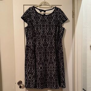 Alfani Black and White Floral Mini Dress